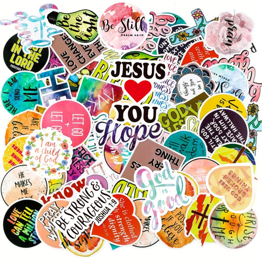 200pcs Jesus Christian Vinyl Stickers – Waterproof & Decorative