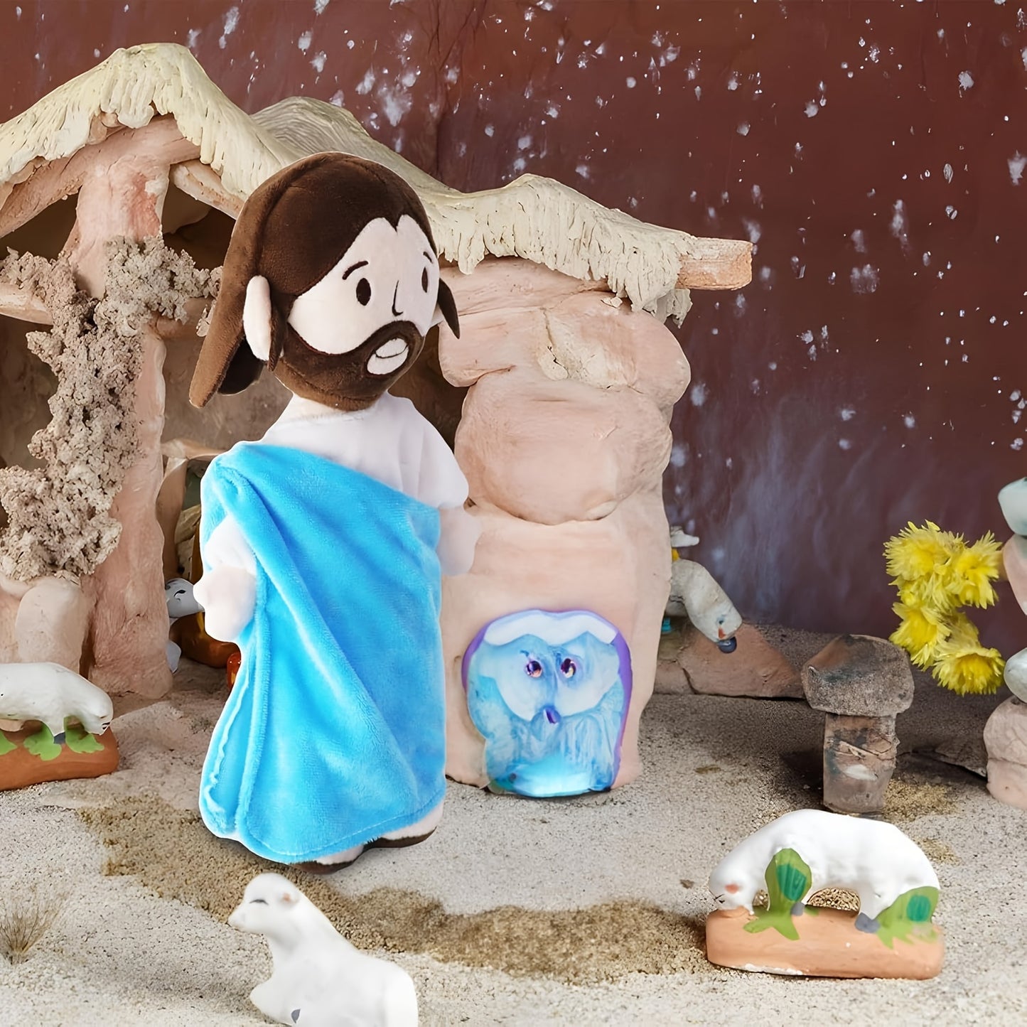 YELAKEY Jesus Plush Doll – Guardian Angel Baptism Toy